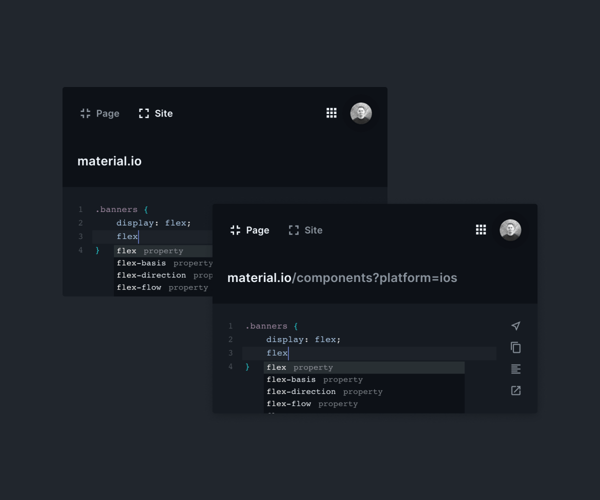 Style sites selectively.
